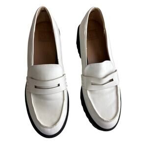 Dolce Vita Randee White Platform Loafers Size 9.5